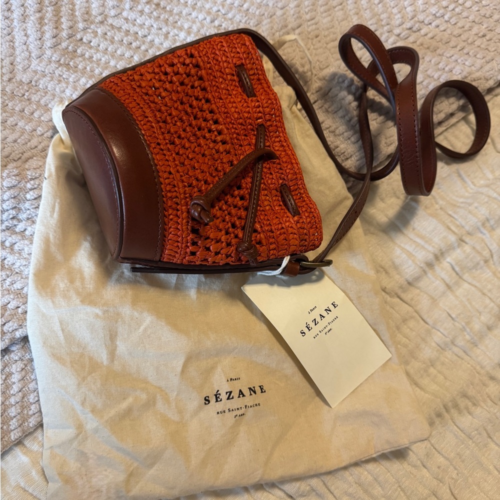 Sézane NWT Nano  Farrow Orange Crossbody Bag